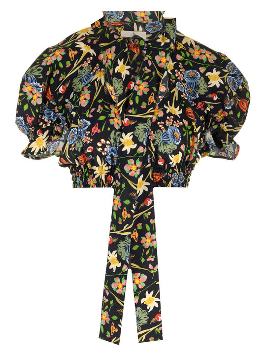 Folk Flower Tops White