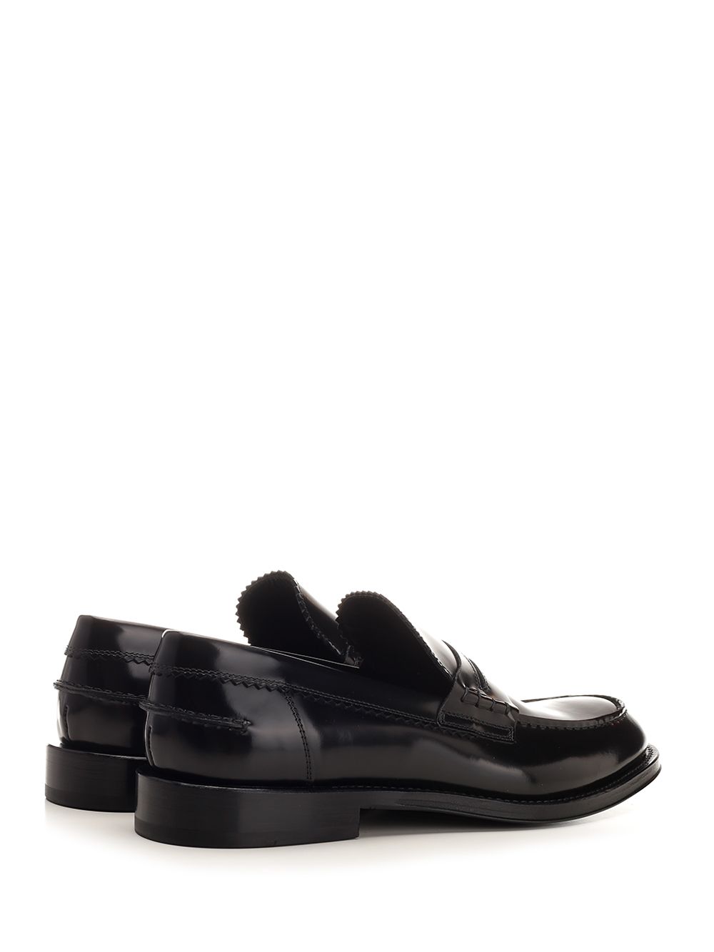 Corvari Brushed Leather Penny Loafer Loafers - Black | ef77db72899d26c46bbbea181a42983ed533a40b