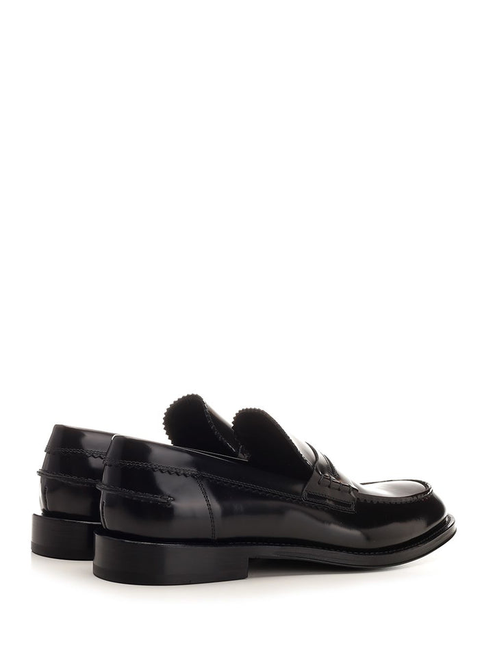 Corvari Brushed Leather Penny Loafer Loafers - Black | ef77db72899d26c46bbbea181a42983ed533a40b