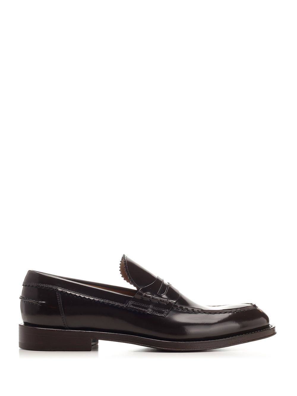 Corvari Brushed Leather Penny Loafer Loafers - Black | 941e153e72d23679efa5c7f1d2b4f9ec26bd3c3b