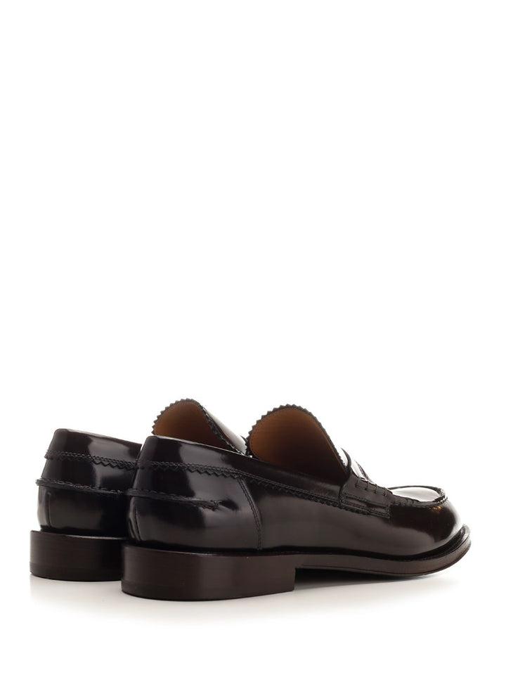 Corvari Brushed Leather Penny Loafer Loafers - Black | 621637197dd7c1ae26b94e10c321022149890754