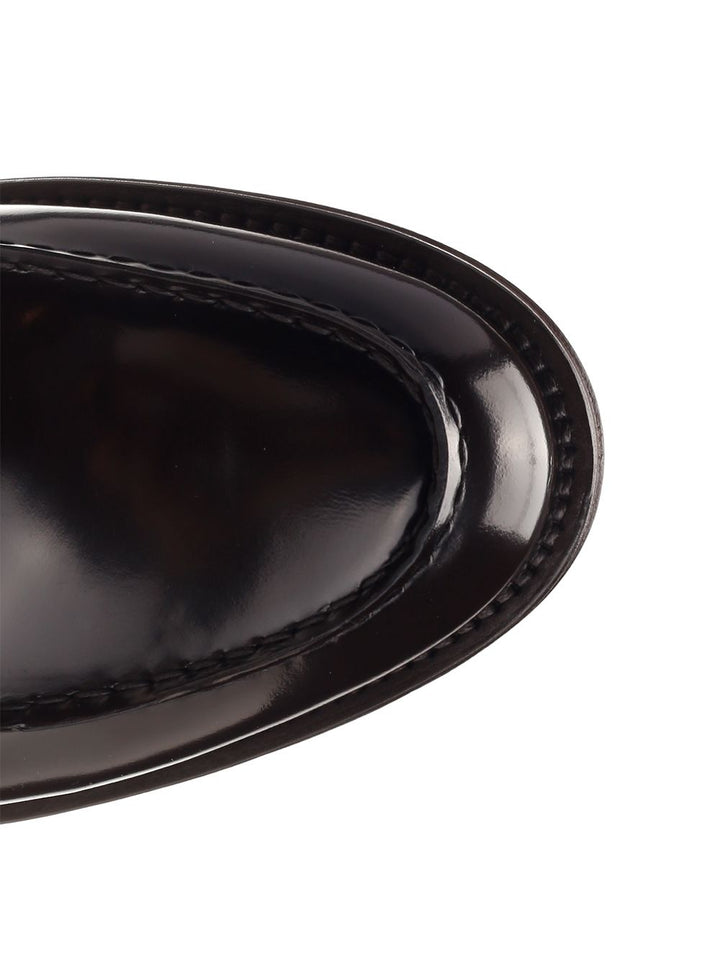 Corvari Brushed Leather Penny Loafer Loafers - Black | 7e219751c2b9db3aad62c374be7e96a09ef58d17