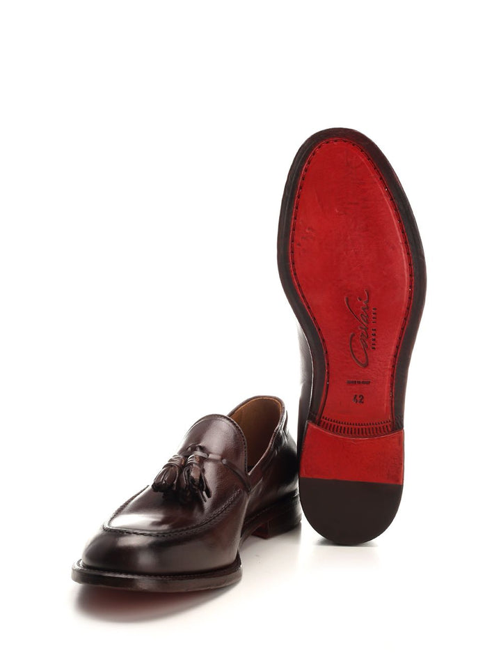 Corvari Leather Loafer With Tassels Lace-Up Shoes - Brown | baea3745597085b075f086ad5df4a0f4a7022f4c