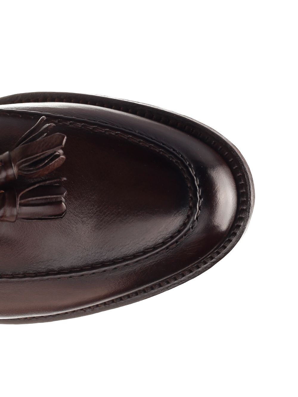 Corvari Leather Loafer With Tassels Lace-Up Shoes - Brown | 76bc5a2032a1f19bf8db341d2c3e16ffaa0224e1