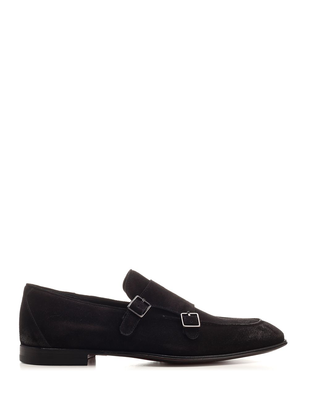 Corvari Double Buckle Suede Loafer Loafers - Black | 73ef191a0fc25786b0c6bd0ac65544a605fbfe2b