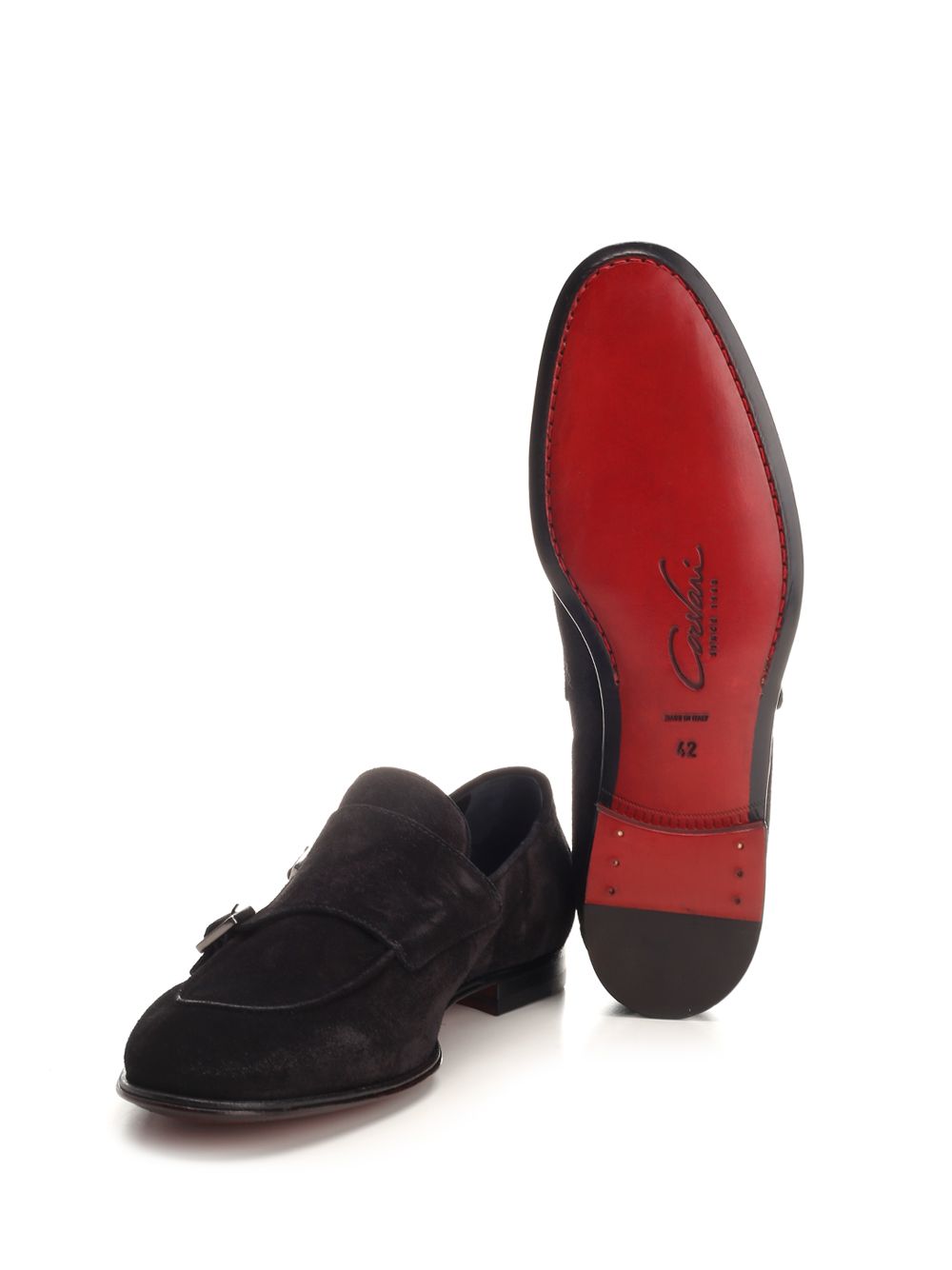 Corvari Double Buckle Suede Loafer Loafers - Black | cd0167daf7e661827fbe68ce986980d4b3cc193f
