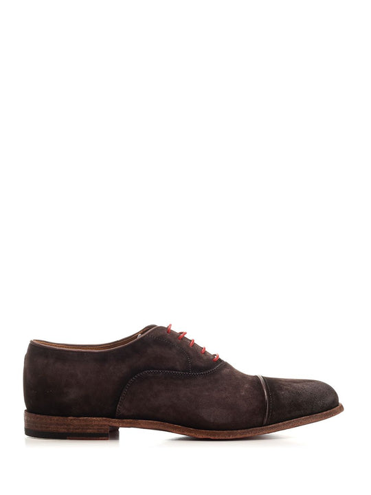 Derby Shoe In Suede Loafers Brown