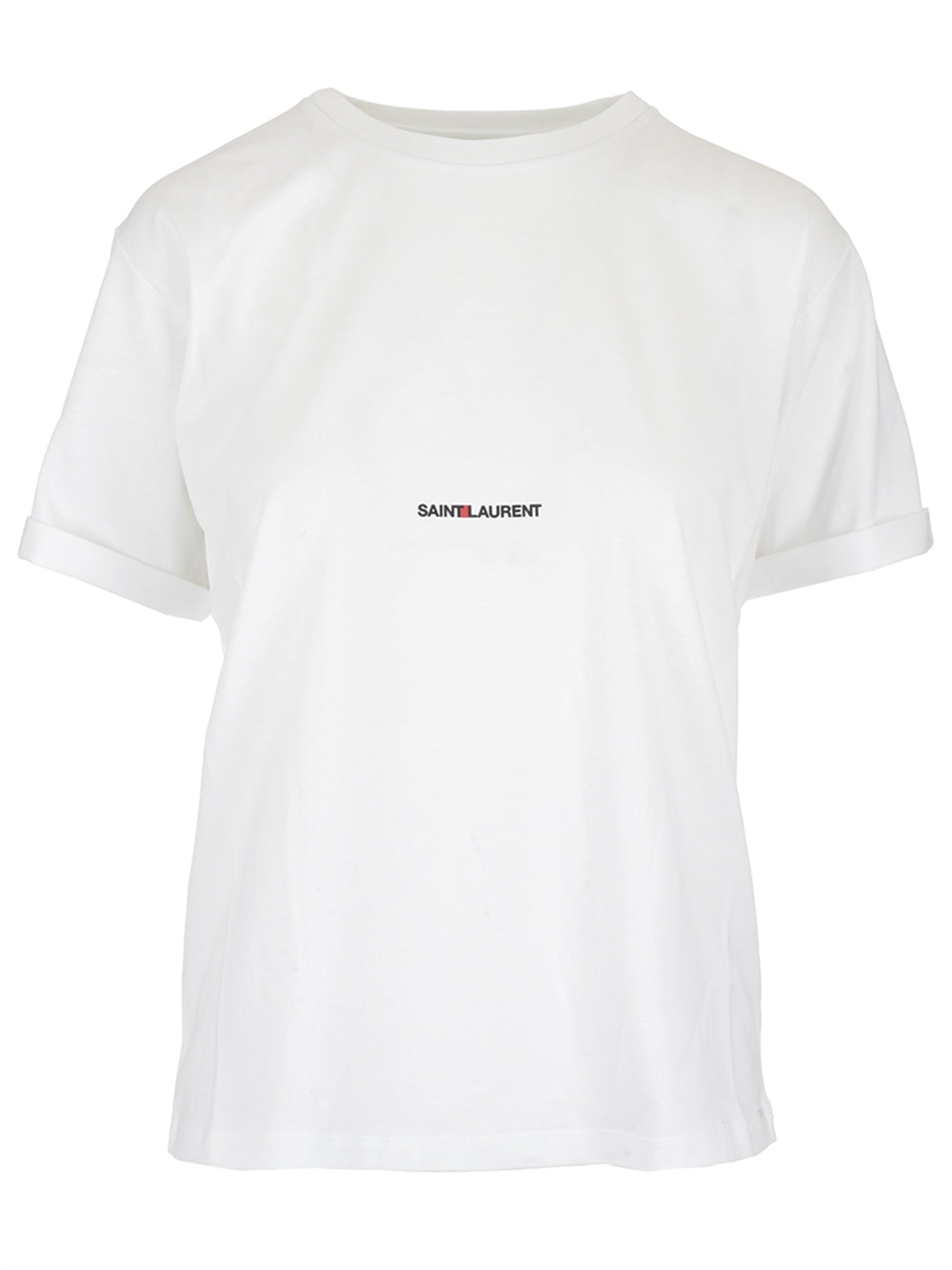Saint Laurent Signature T-Shirt - White | b221f464cf7a9118eb1ca789843f0183fb03a4e4