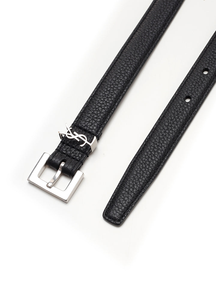 Saint Laurent Cassandre Belts - Black | 7d1ebc54c8afbd3e797e9ce70384dc20ca82fba9