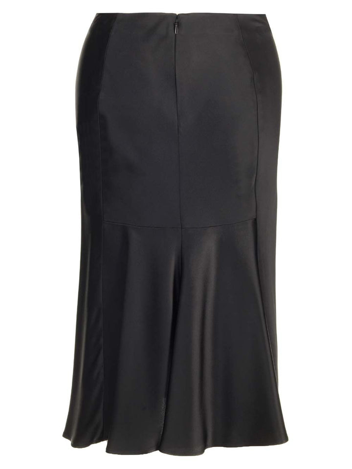 Stella Mccartney Satin Midi Skirt Skirts - Black | 76adb046aedfe9a1f5327a3e7d0facea7a07daa8