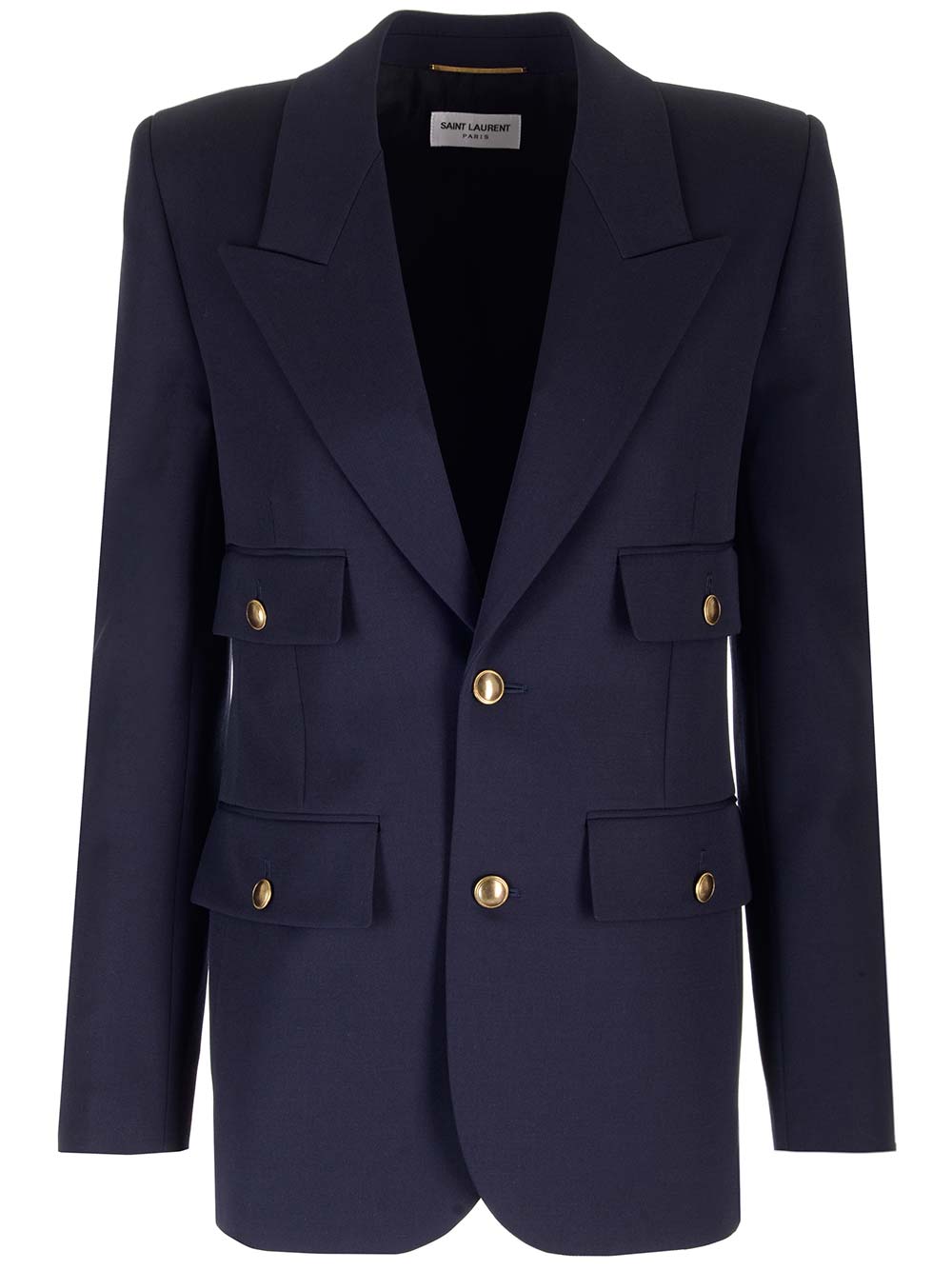 Saint Laurent Responsible Wool Jacket Jackets - Blue | 103caf15193719ac54d9ab3d4d4e309b2f21d432