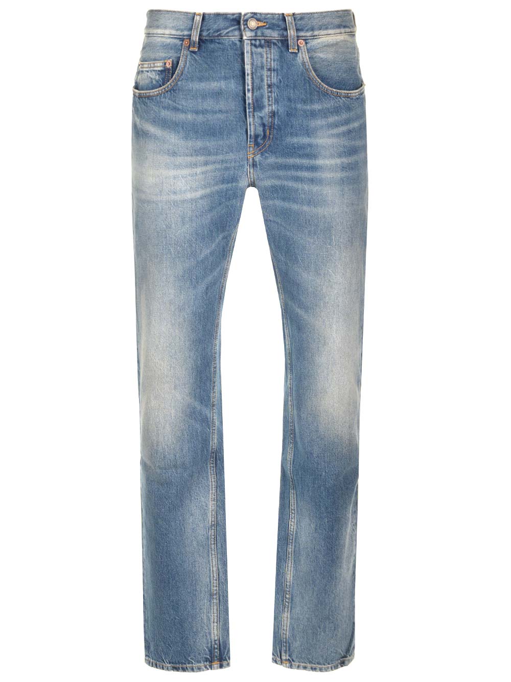 Saint Laurent Straight Leg Jeans - Blue | 2136849abdbdf93de0963c59fa0aebd0a1f6657d