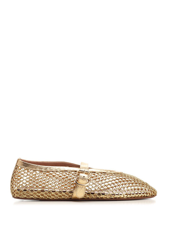 Ballerina Strap Mesh Gold Scarpe Basse Gold