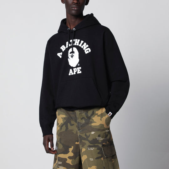 Black Hoodie With Logo Print
