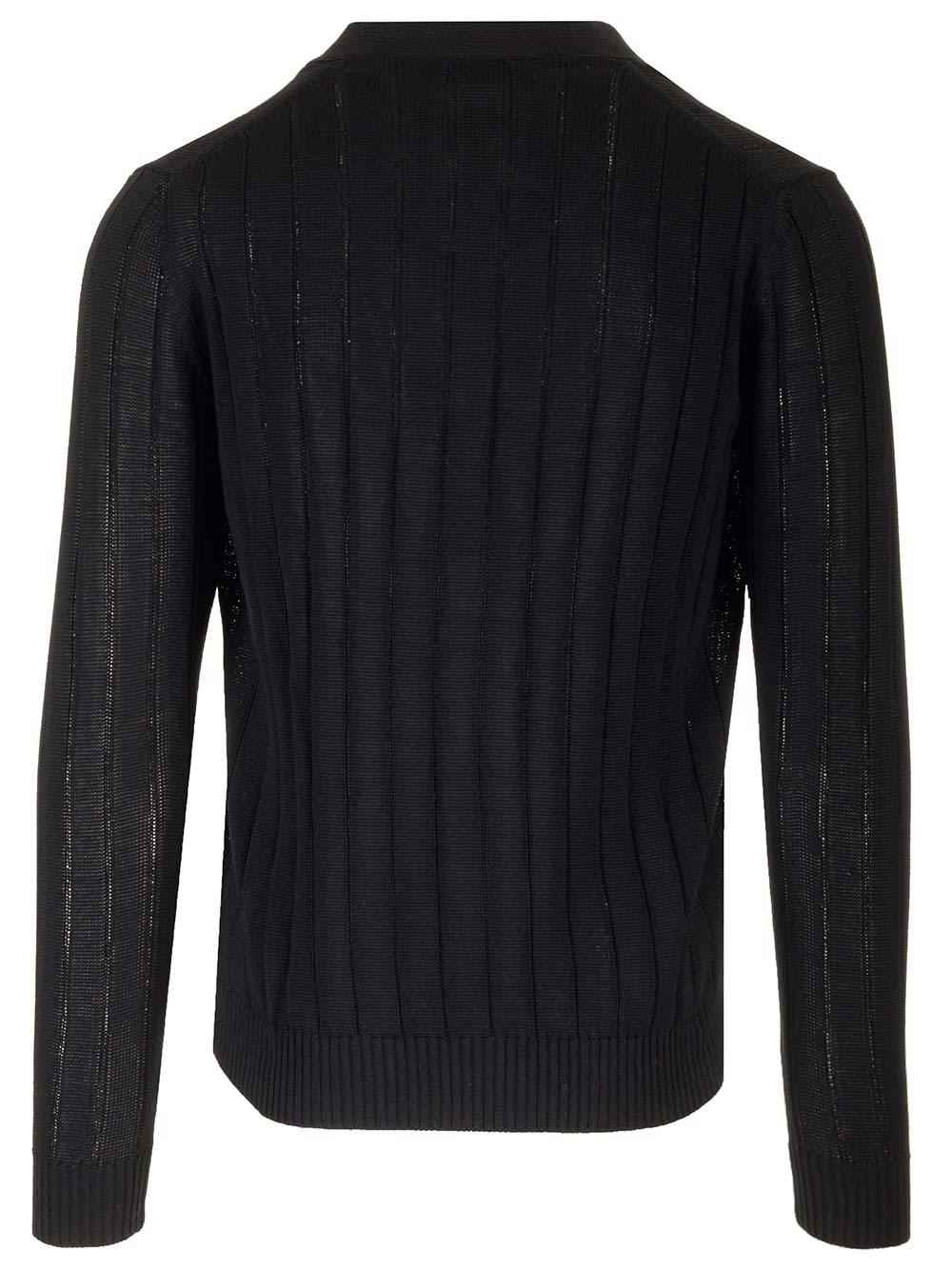 Al Duca D'Aosta Black Cotton Cardigan Knitwear - Black | 81daabafa592859bb5fb499d818b97d4901a7797