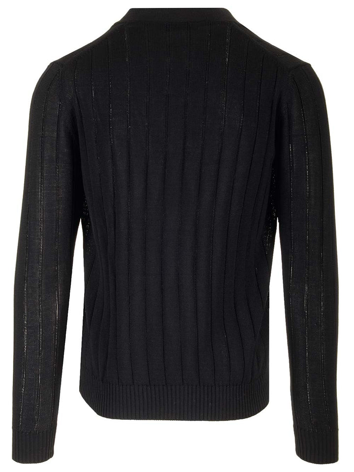 Al Duca D'Aosta Black Cotton Cardigan Knitwear - Black | 81daabafa592859bb5fb499d818b97d4901a7797