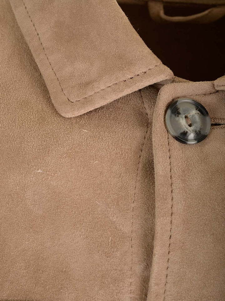Al Duca D'Aosta 1902 Saharian In Suede Jackets - Beige | 861dd0220a13a3425847a2231912c7b4e3863e56