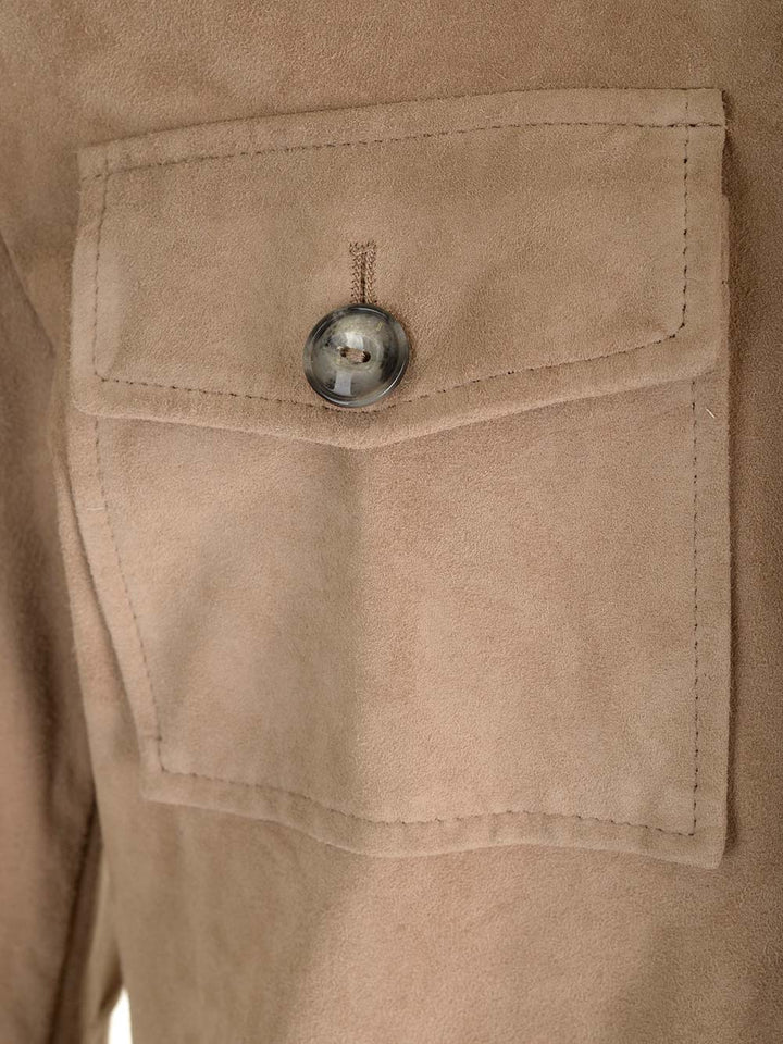 Al Duca D'Aosta 1902 Saharian In Suede Jackets - Beige | 231eab1e48ef5ded3422db04dbb31f413dc8c544