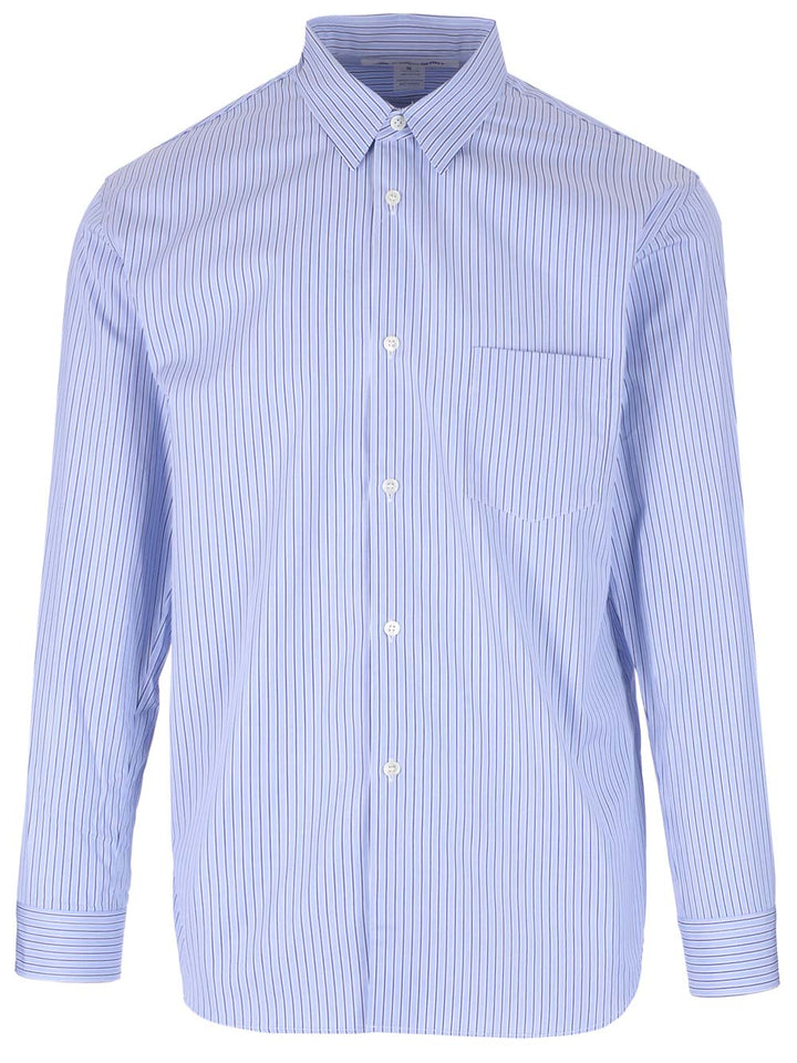 Comme Des GarçOns Shirt Striped Cotton Shirt classic - White | 99133a3ced4293b4181e1c0d32458877ed3f6e03