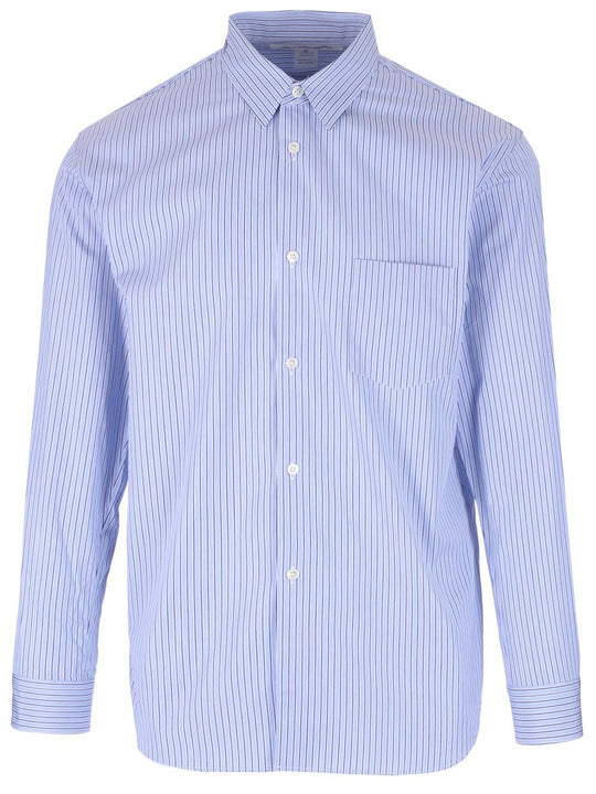 Striped Cotton Shirt Shirts White