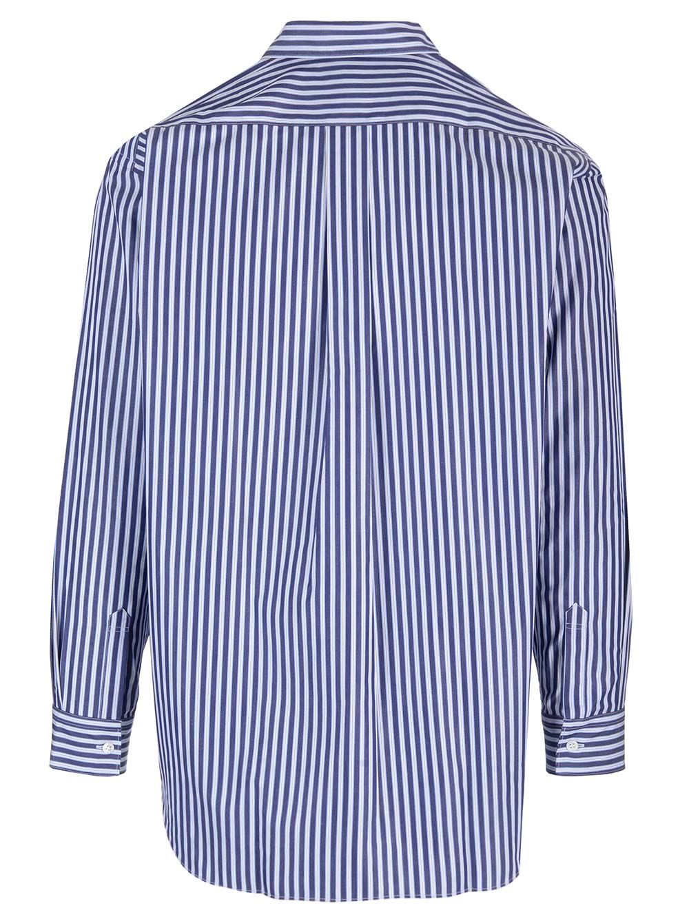 Comme Des GarçOns Shirt Striped Shirt Shirts - Blue | 132b396e349e26dd3cd2629b764d62e3b63bf376