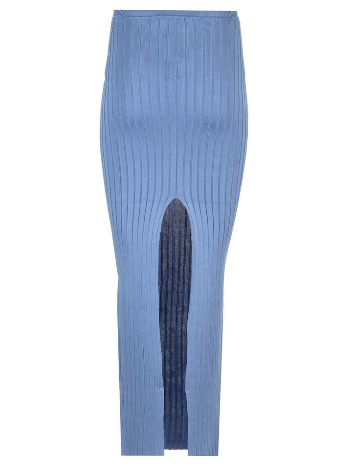 Marni Long Celestial Ribbed Skirt Skirts - Blue | d29cecb34cc4179d542bea376d0a17c4b398ba26