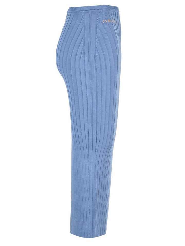 Marni Long Celestial Ribbed Skirt Skirts - Blue | 80ff6653ddb9879da95a9a325196da88c32a51cb