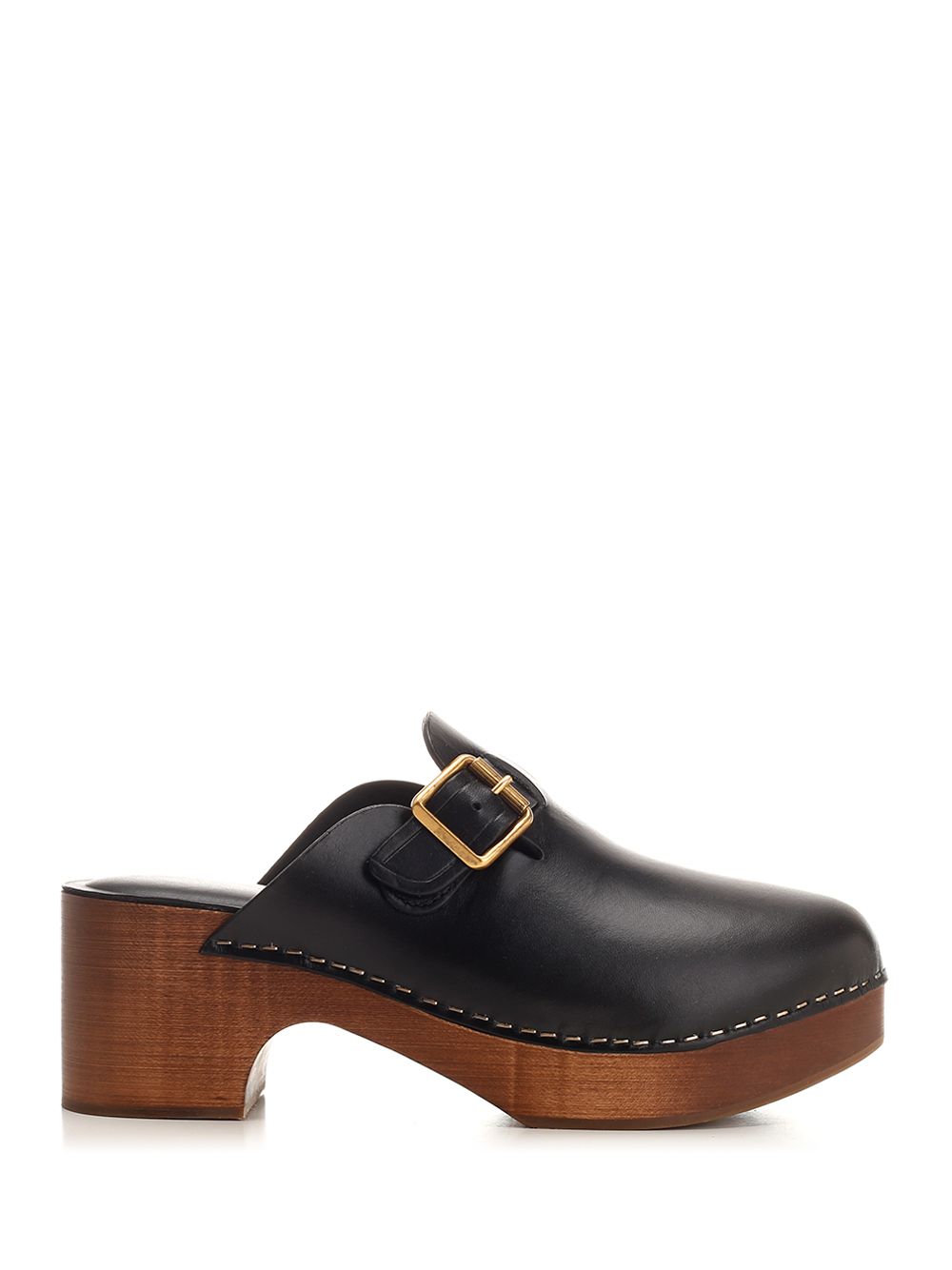 Golden Goose Deluxe Brand Leather Clogs Scarpe basse - Black | bba64dd942dc96db1316b01b9a41f7da8276ab1a