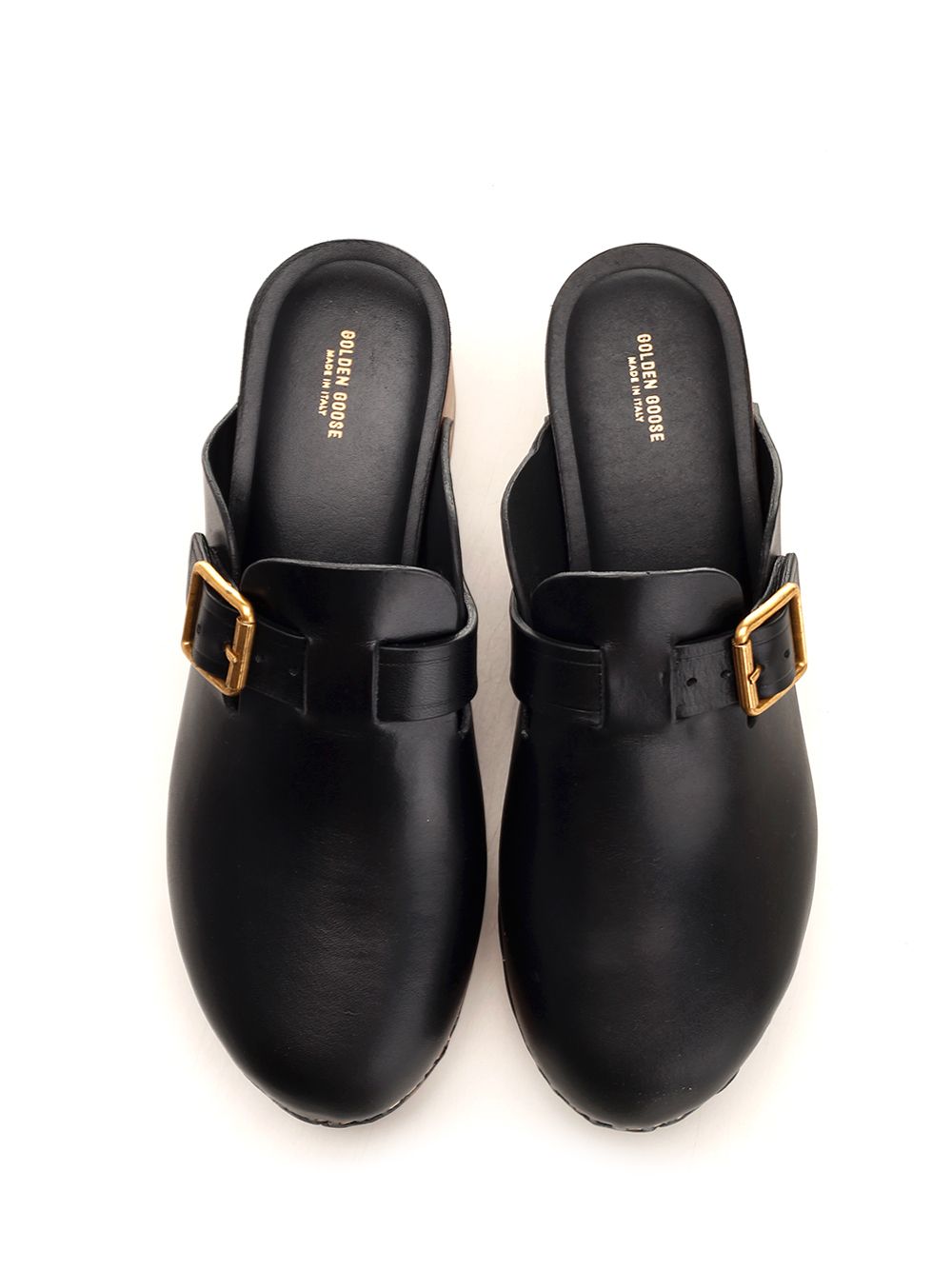 Golden Goose Deluxe Brand Leather Clogs Scarpe basse - Black | 0dddcac618c37d6459612d70a625d207869e9995