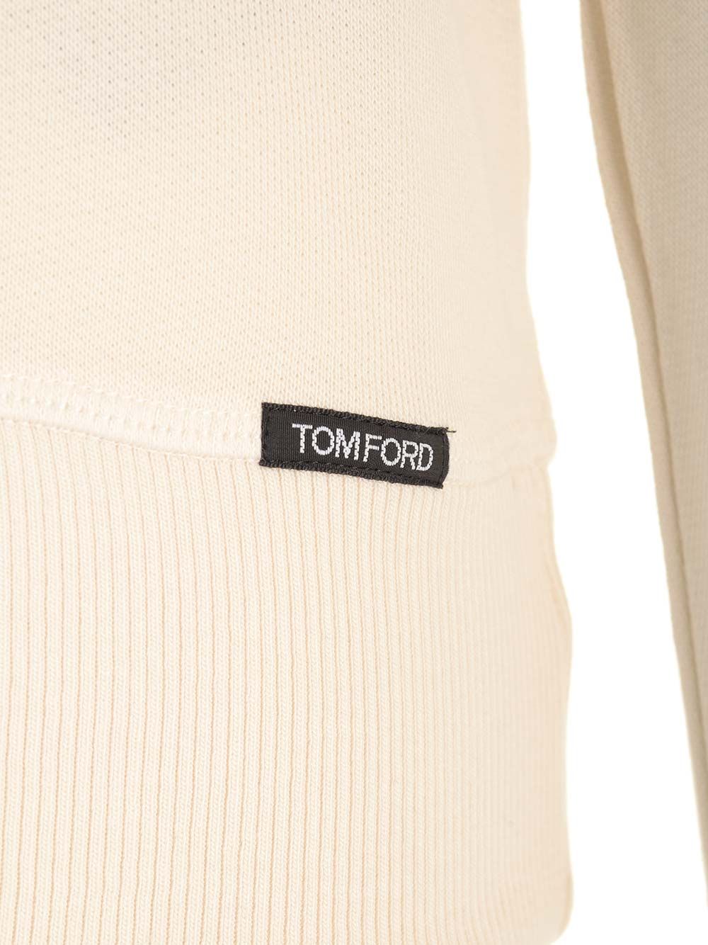 Tom Ford Lightweight Jersey Sweatshirt Sweatshirts - White | 81e1257f01d8496844aa4544c1a7294fe2c92694