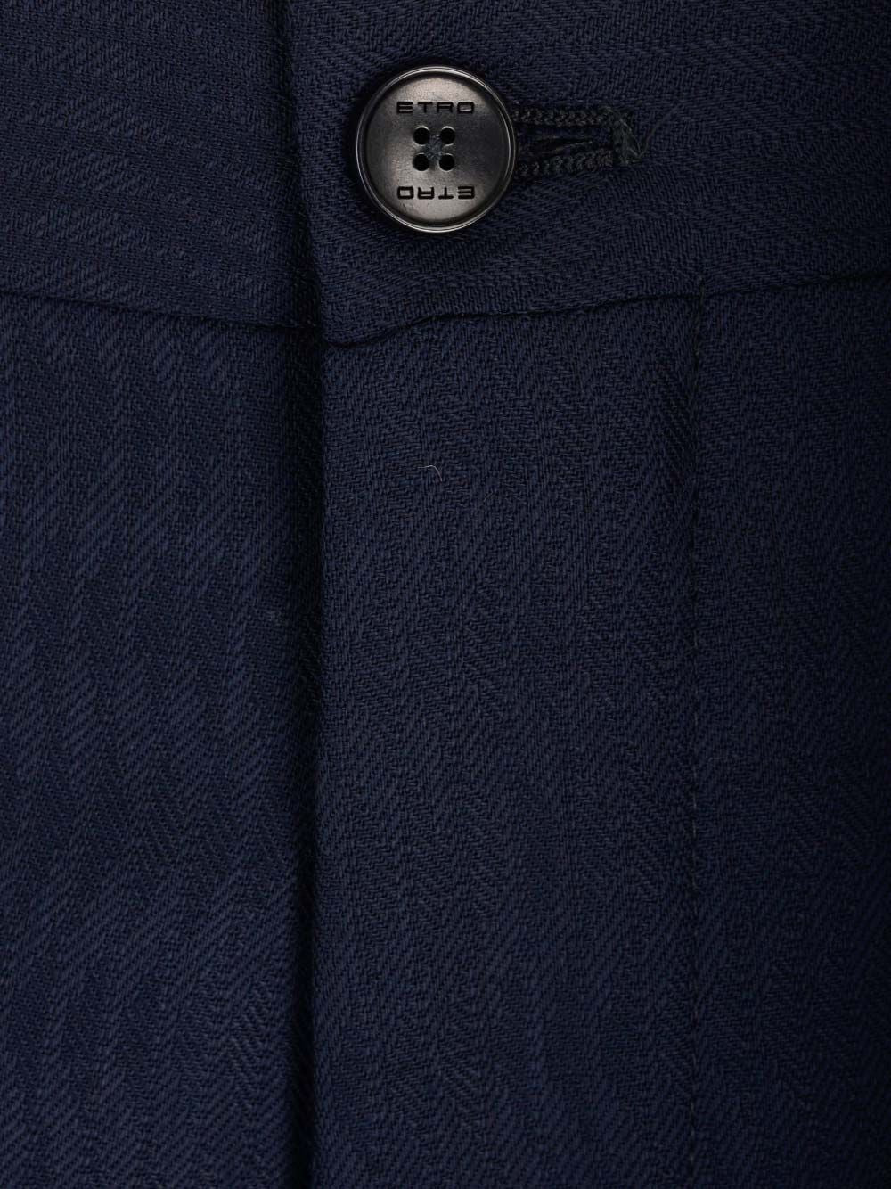 Etro Slim Fit Trousers - Blue | 44aa7ceaf27357d6de4ca80f02cc6ff6ef363777