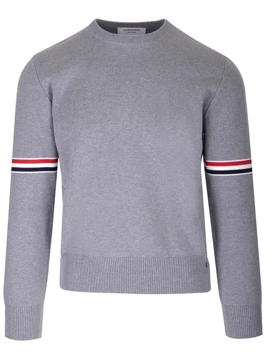 Milano Stitch Crew Neck Sweater Knitwear Grey