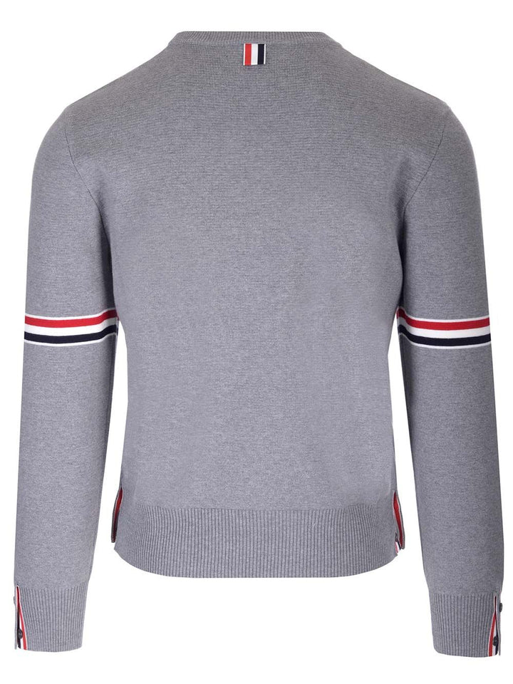 Thom Browne Milano Stitch Crew Neck Sweater Knitwear - Grey | 51f2a58826321cbf4ef9999d4310df8bb7660c9f