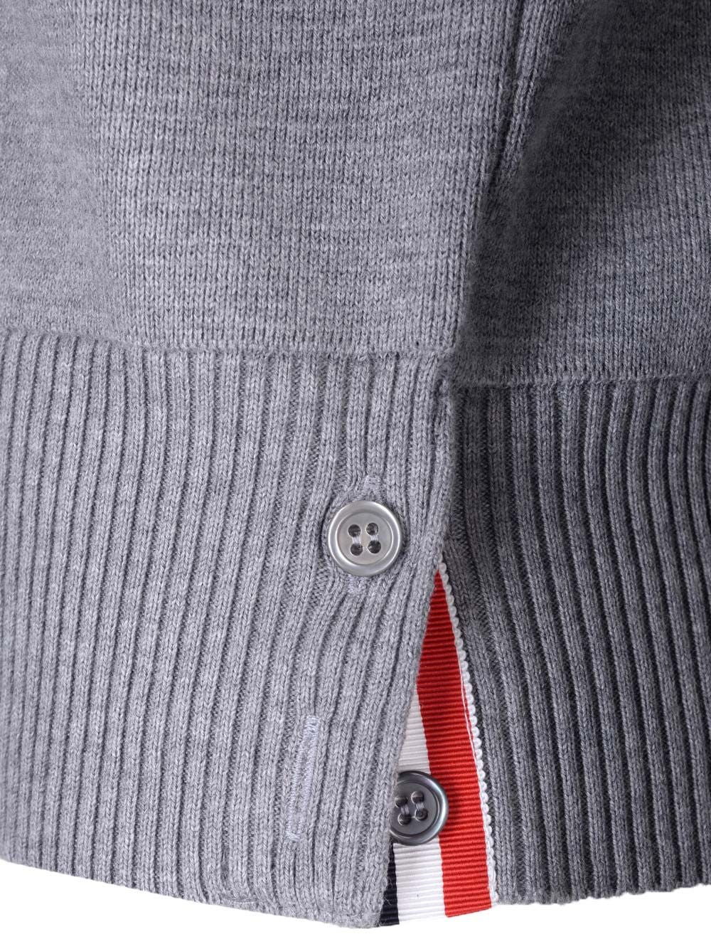 Thom Browne Milano Stitch Crew Neck Sweater Knitwear - Grey | f6d9e0f3ce888e46542cb1df6817685cab678b14
