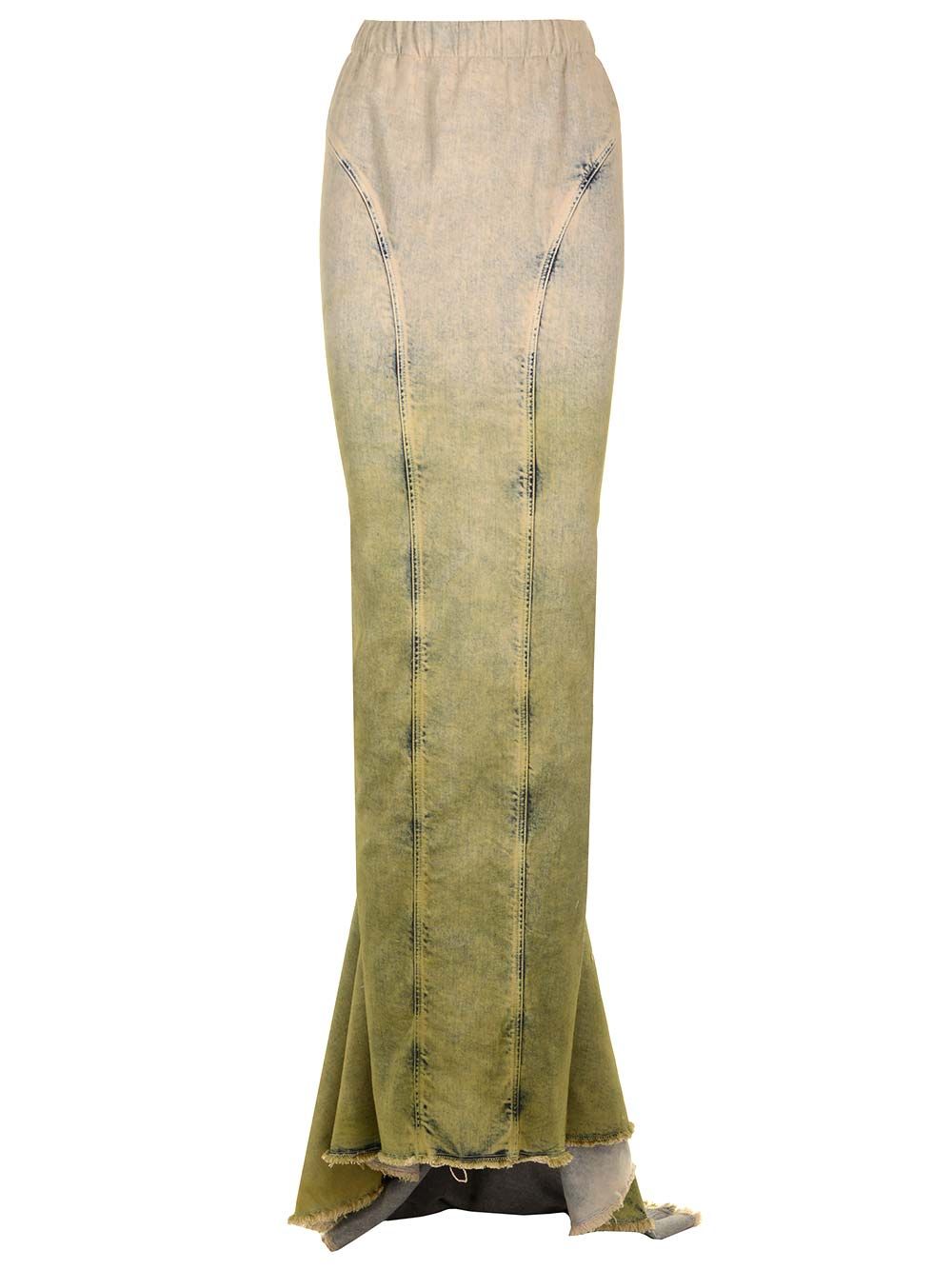 Denim Mermaid Skirt Skirts Green