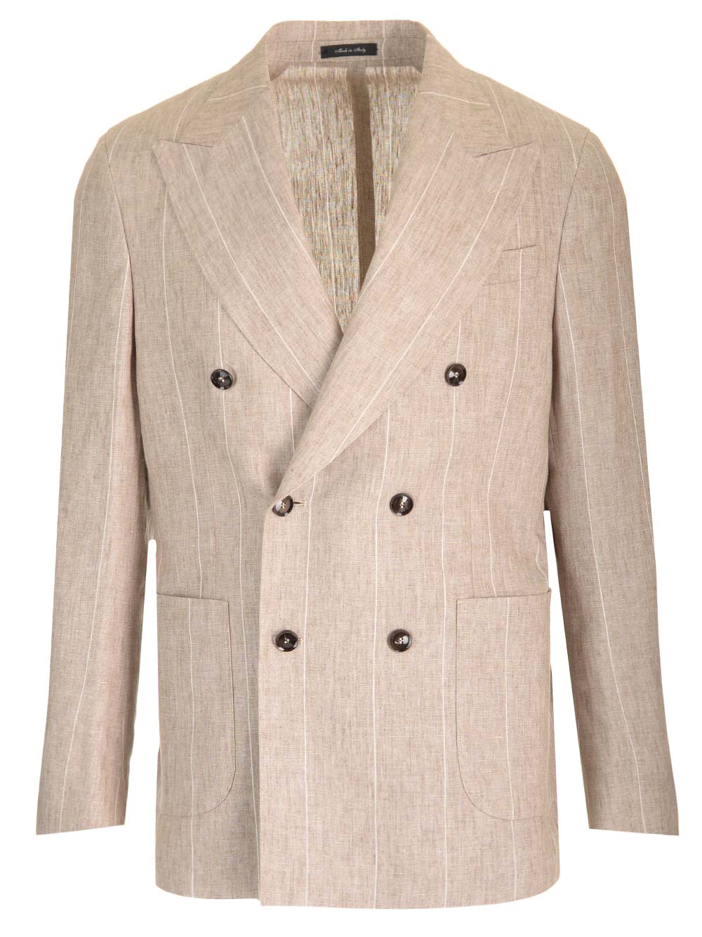 Al Duca D'Aosta Beige Pinstriped Deconstructed Jacket Jackets - Beige | a0898e2ad234597a690eb781d5eabad321d9b162