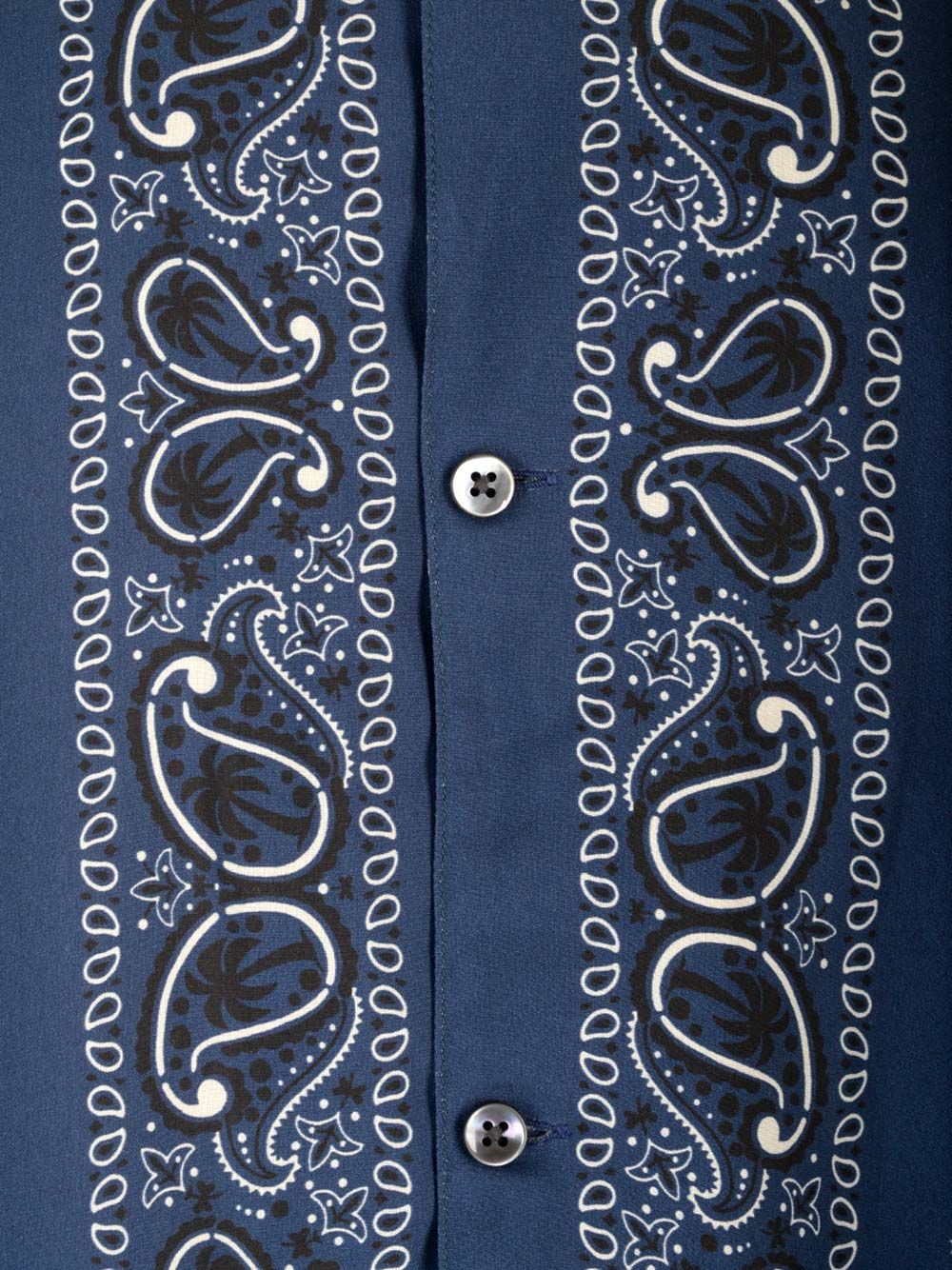 Palm Angels Paisley Print Bowling Shirt Shirts - Blue | 0de4ff9bb06dbc71c12e25bb0100d3817c9d5830