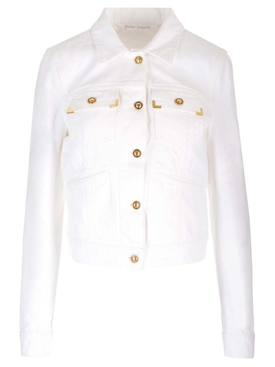Cotton Denim Jacket Jackets White