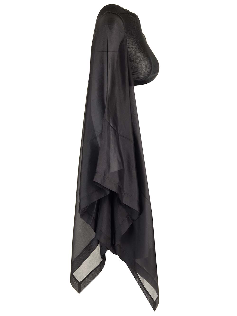 Rick Owens Black Cotton And Silk Crop Top Tops - Black | 39cacee341054b7586a0726f936b5b7161a7a883