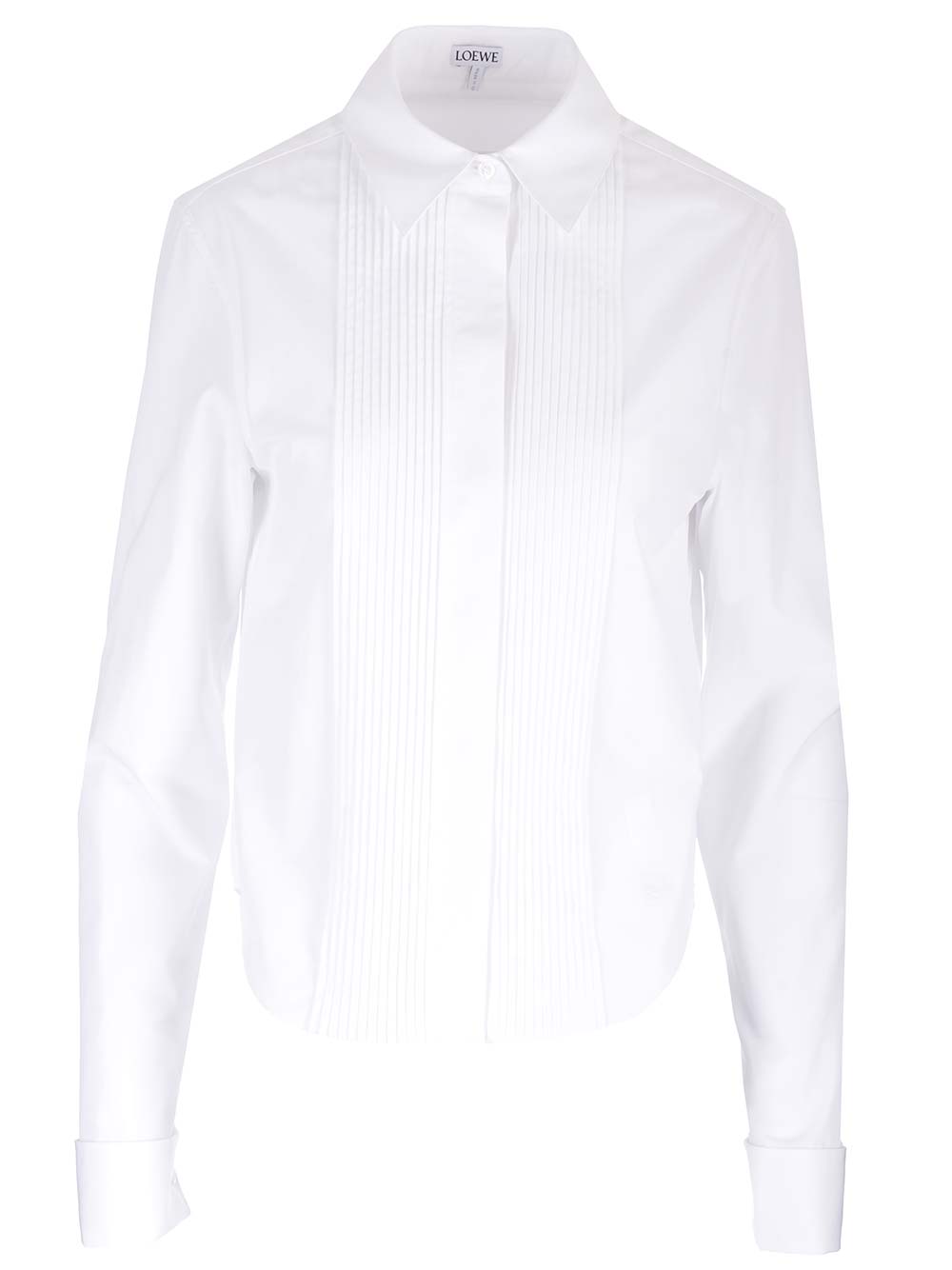 Loewe White Pleated Cotton Shirt Shirts - White | bf289b845d6acec91f0c293c1fc79a9573559326