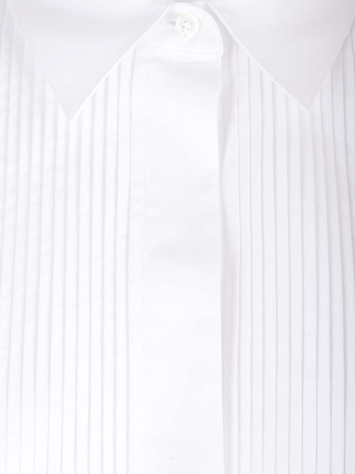 Loewe White Pleated Cotton Shirt Shirts - White | b1fcca766bbeb45ee79e81739635ace6ea9f71e1
