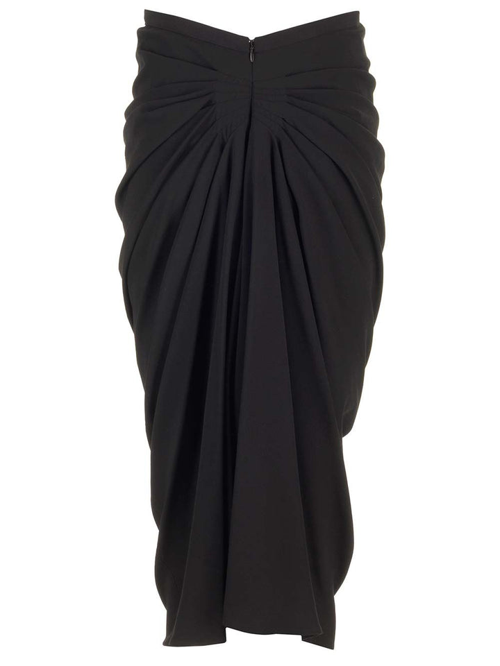 Dries Van Noten Wool Jersey Midi Skirt Skirts - Black | bfb9848087aa4db18a17c10313f51ecfc87eb6c2