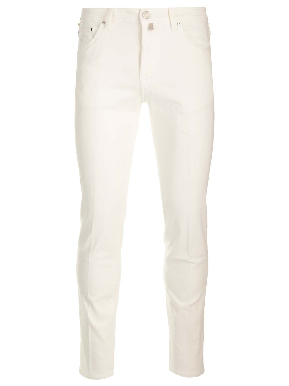 Jacob Cohen Scott Trousers - White | 6256a73b8da180dfd85506c26623b414ebb0aea7