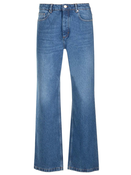 Straight Leg Jeans Blue