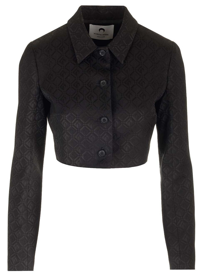 Marine Serre Moon Diamond Jackets - Black | 4f304ff0ad97635b41b9ffa75a06d630e471e272