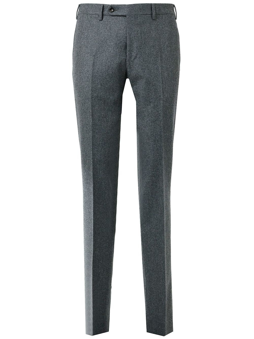 Al Duca D'Aosta Gray Flannel Formal Trousers - Grey | 22017ddd2441ae465b0f52f79006582ce43ef4b4