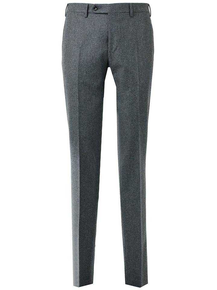 Al Duca D'Aosta Gray Flannel Formal Trousers - Grey | 22017ddd2441ae465b0f52f79006582ce43ef4b4