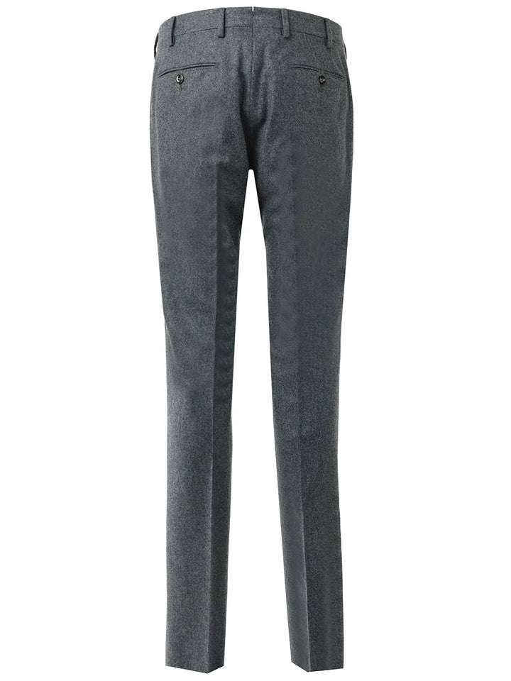 Al Duca D'Aosta Gray Flannel Formal Trousers - Grey | b1b9c2abe3ee69809374aa53c6e09e4f074dda9a
