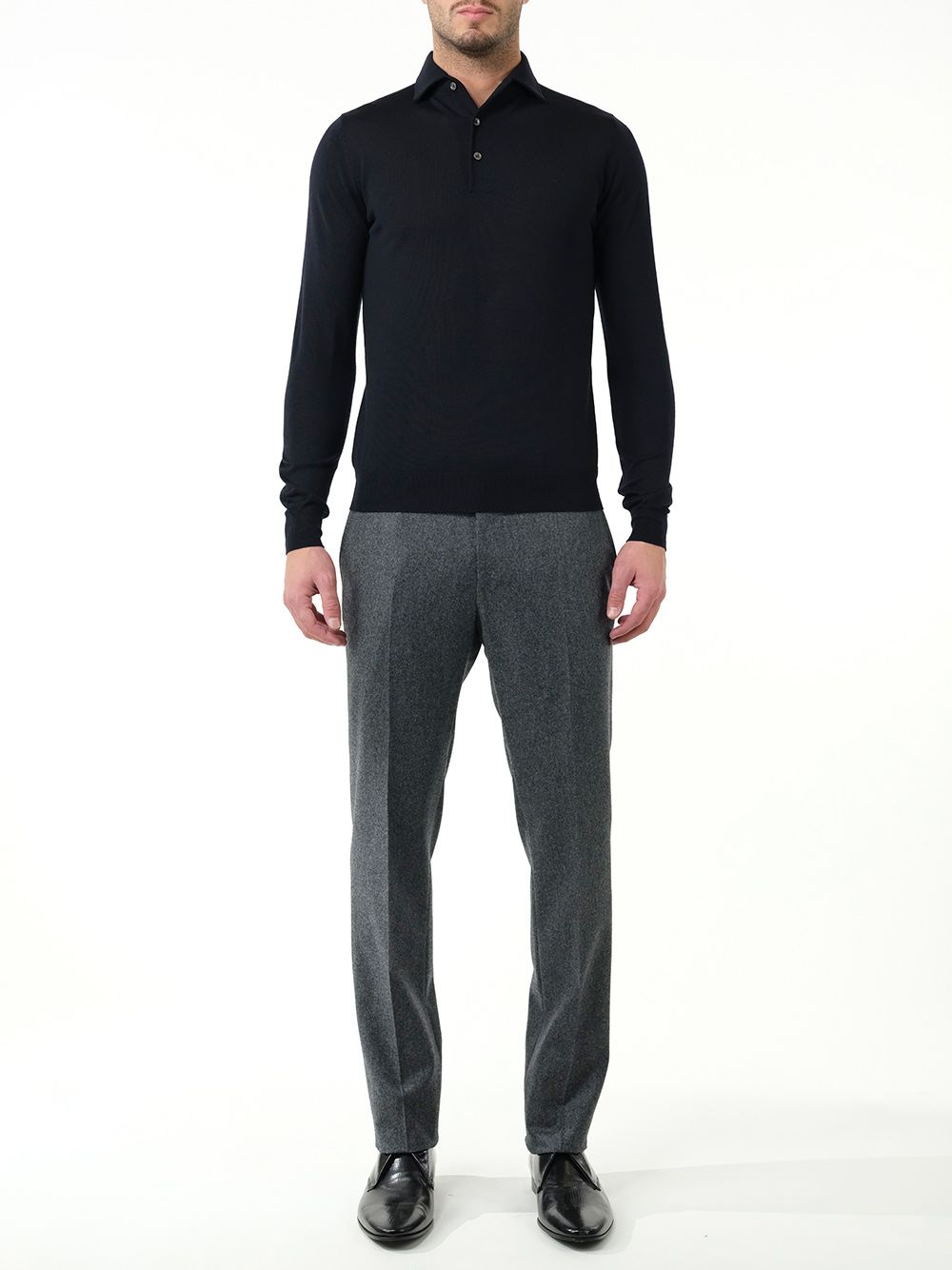 Al Duca D'Aosta Gray Flannel Formal Trousers - Grey | a616f05e0f457b6026c62249245870215ea93554