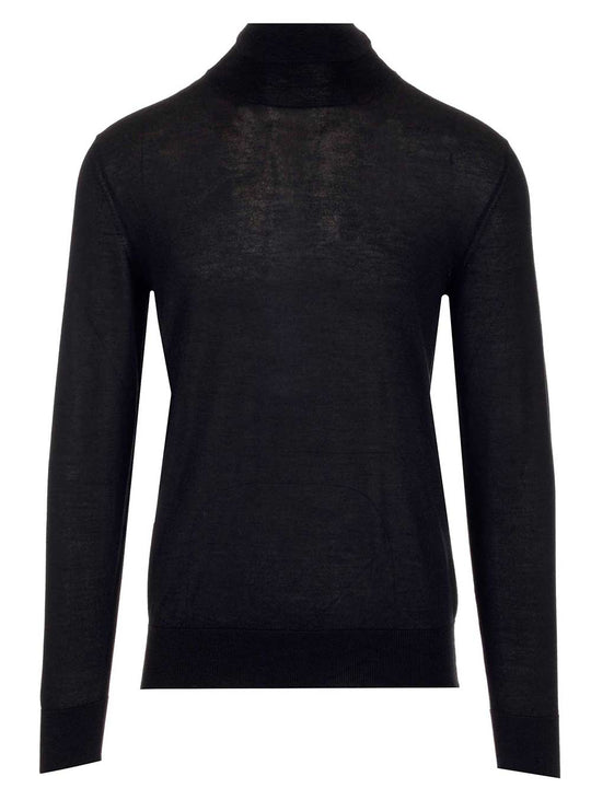Black Turtleneck Knitwear Black